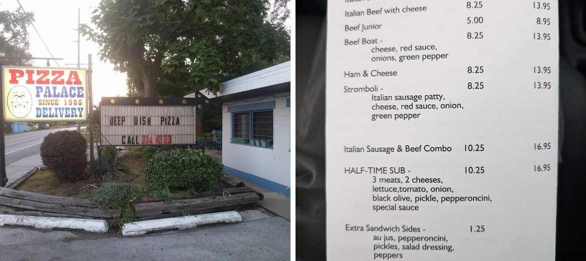 Pizza Palace Menu